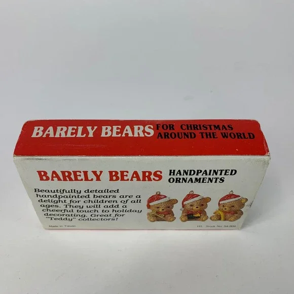Vintage Barely Bears Ornaments Christmas Around the World Holiday Hand Painted - Picture 8 of 8